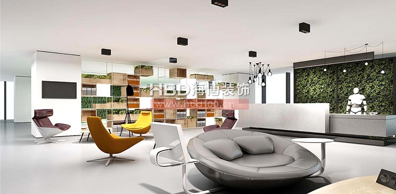 百田信息科技公司接待區設計 百田信息科技公司接待區設計