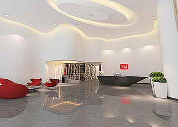 韓彩化妝品公司前臺接待廳設計 韓彩化妝品公司前臺接待廳設計