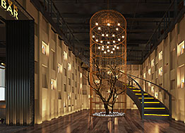 休閑工業(yè)風(fēng)餐廳裝修設(shè)計效果圖