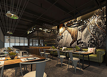 Loft風(fēng)格西餐廳設(shè)計裝修